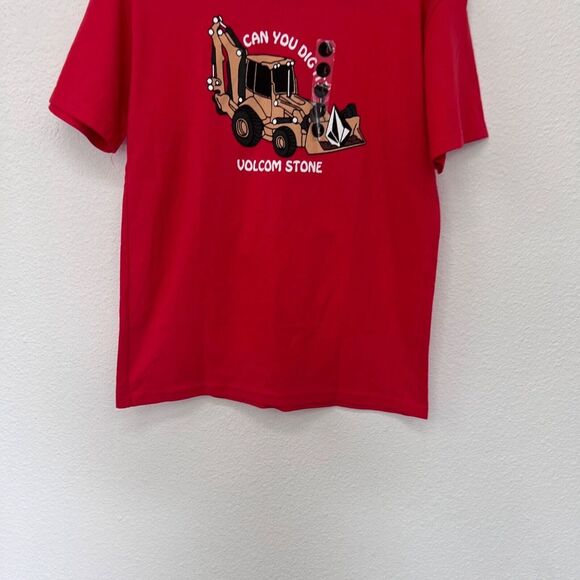 Volcom can you dig it red digger graphic mens‎ short sleeve NWT shirt boys Size: - Picture 3 of 7